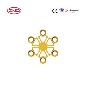 Cranial Interlink Plate IV Snowflake Mesh Anodized